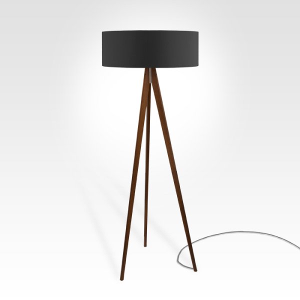 LED Design Stehlampe Holz mit smart home Steuerung